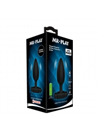 Черная анальная пробка с вибрацией - 11,5 см. - Baile