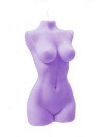 Фиолетовая интерьерная свеча в форме женского торса - 850 гр. - Pecado - купить с доставкой в Энгельсе