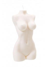 Белая интерьерная свеча в форме женского торса - 850 гр. - Pecado - купить с доставкой в Энгельсе