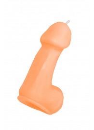 Оранжевая свеча в форме пениса - 47 гр. - Pecado - купить с доставкой в Энгельсе