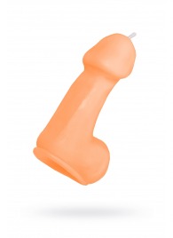 Оранжевая свеча в форме пениса - 47 гр. - Pecado - купить с доставкой в Энгельсе