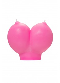Розовая свеча «Сиськи» - 150 гр. - Pecado - купить с доставкой в Энгельсе