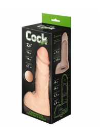 Телесный фаллоудлинитель с мошонкой Cock Next - 19 см. - LOVETOY (А-Полимер) - в Энгельсе купить с доставкой
