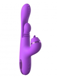 Фиолетовый вибратор с тройной стимуляцией Intimotion Pulse Pro - 24 см. - Pipedream