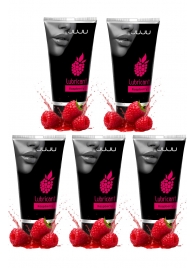 Набор из 5 съедобных лубрикантов JUJU со вкусом малины - JuJu - купить с доставкой в Энгельсе