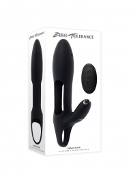 Черная насадка на пенис с вибрацией Nautilus - Zero Tolerance - в Энгельсе купить с доставкой