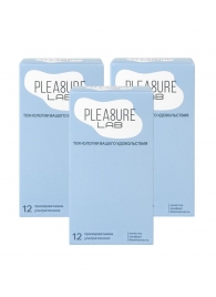 Набор из 3 упаковок ультратонких презервативов Pleasure Lab (по 12 шт.) - Pleasure Lab - купить с доставкой в Энгельсе