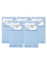 Набор из 5 упаковок ультратонких презервативов Pleasure Lab (по 12 шт.) - Pleasure Lab - купить с доставкой в Энгельсе