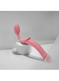 Розовый безремневой страпон Strap-on-me Semi-Realistic Bendable Strap-On size S - Strap-on-me - купить с доставкой в Энгельсе