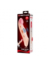 Телесная удлиняющая насадка с рельефом и вибрацией Brad - 21,3 см. - Baile - в Энгельсе купить с доставкой