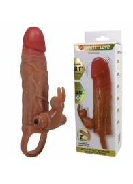 Карамельная вибронасадка с клиторальным стимулятором Osmar - 20,5 см. - Baile - в Энгельсе купить с доставкой