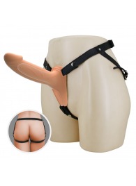 Телесный полый мужской страпон London - 16,8 см. - Baile - купить с доставкой в Энгельсе