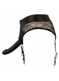 Черный женский страпон Strap-on Set: трусики и насадка - Orion - купить с доставкой в Энгельсе