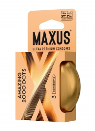 Точечные презервативы MAXUS 2000 Amazing Dots с железным кейсом - 3 шт. - Maxus - купить с доставкой в Энгельсе