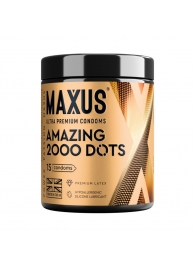 Точечные презервативы MAXUS 2000 Amazing Dots с железным кейсом - 15 шт. - Maxus - купить с доставкой в Энгельсе