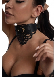 Фигурный чокер с узорами и золотистой фурнитурой - Crazy Handmade - купить с доставкой в Энгельсе