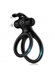 Черное эрекционное виброкольцо с подхватом мошонки Stay Hard - Boys of Toys - в Энгельсе купить с доставкой