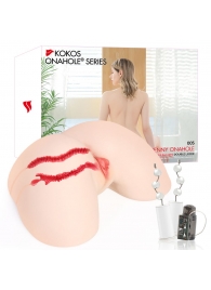 Мастурбатор-полуторс с двойным слоем материала и вибрацией Jenny Onahole Real Hips - KOKOS - в Энгельсе купить с доставкой