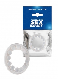 Эрекционное кольцо со стимулирующими шариками на поверхности - Sex Expert - в Энгельсе купить с доставкой