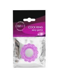 Лиловое эрекционное кольцо с 2 рядами стимулирующих шариков - Erowoman-Eroman - в Энгельсе купить с доставкой