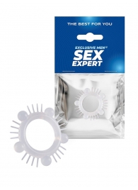 Эластичное эрекционное кольцо с шишечками и шипами - Sex Expert - в Энгельсе купить с доставкой