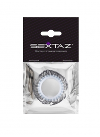 Эластичное эрекционное колечко с черными «ресничками» - Sextaz - в Энгельсе купить с доставкой