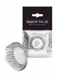 Эластичное эрекционное кольцо с длинными черными «ресничками» - Sextaz - в Энгельсе купить с доставкой