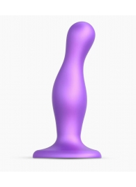 Фиолетовая насадка Strap-On-Me Dildo Plug Curvy size M - Strap-on-me - купить с доставкой в Энгельсе