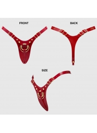 Красный пояс для фиксации насадок Strap-On-Me Leatherette Harness Fabulous - Strap-on-me - купить с доставкой в Энгельсе