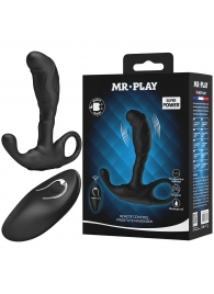 Черный изогнутый массажёр простаты с вибрацией и пультом ДУ - Baile - в Энгельсе купить с доставкой