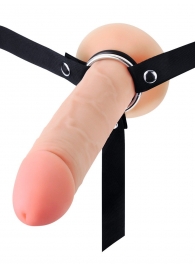 Мужской полый страпон на регулируемых ремешках - 22 см. - Sex Expert - купить с доставкой в Энгельсе