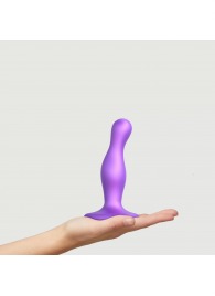 Фиолетовая насадка Strap-On-Me Dildo Plug Curvy size S - Strap-on-me - купить с доставкой в Энгельсе