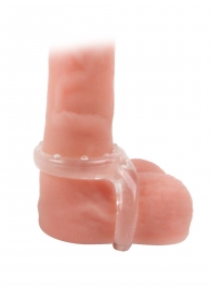 Прозрачное двойное эрекционное кольцо - Sex Expert - в Энгельсе купить с доставкой