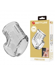 Прозрачная насадка на пенис и мошонку - Baile - в Энгельсе купить с доставкой