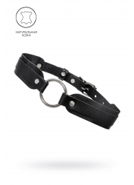 Черный кожаный чокер-ошейник со скруглёнными углами - Pecado - купить с доставкой в Энгельсе