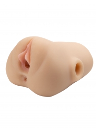 Телесный мастурбатор с вибрацией Double Pounder Vibrating Squeeze Stroker - Pipedream - в Энгельсе купить с доставкой