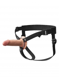 Телесный пустотелый фаллопротез 5’’ Hollow Silicone Strap-On - 14 см. - Pipedream - купить с доставкой в Энгельсе