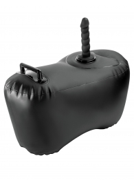 Черное надувное кресло с платформой для фиксации дилдо Body Dock Inflatable Love Seat - Pipedream - купить с доставкой в Энгельсе