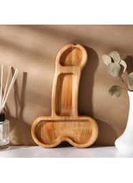 Деревянное блюдо для подачи в форме члена (25 х 16,5 х 1,7 см) - Сима-Ленд - купить с доставкой в Энгельсе