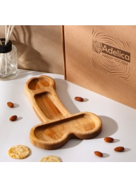 Деревянное блюдо для подачи в форме члена (25 х 16,5 х 1,7 см) - Сима-Ленд - купить с доставкой в Энгельсе