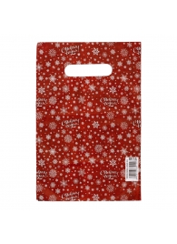 Красный подарочный новогодний пакет с вырубной ручкой (20х30 см) - Сима-Ленд - купить с доставкой в Энгельсе