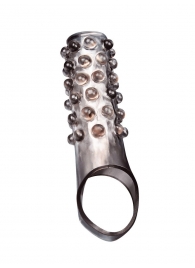 Дымчатая насадка на пенис с выпуклостями - 11 см. - Sex Expert - в Энгельсе купить с доставкой