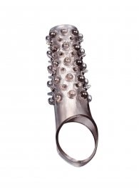 Дымчатая насадка на пенис с шипами и выпуклостями - 12 см. - Sex Expert - в Энгельсе купить с доставкой