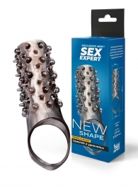 Дымчатая насадка на пенис с шипами и выпуклостями - 12,5 см. - Sex Expert - в Энгельсе купить с доставкой