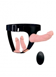 Женский страпон с 3 насадками и вибрацией - Erowoman-Eroman - купить с доставкой в Энгельсе