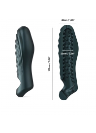 Серая силиконовая насадка на пенис с подхватом Manwan Ryzer - Manwan - в Энгельсе купить с доставкой