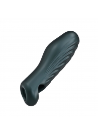 Серая силиконовая насадка на пенис с подхватом Manwan Ryzer - Manwan - в Энгельсе купить с доставкой