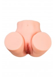 Телесный мастурбатор в форме попки с 2 любовными входами - No Name - в Энгельсе купить с доставкой