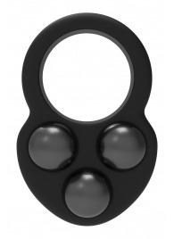 Черное эрекционное кольцо с утяжелителями - Dream Toys - в Энгельсе купить с доставкой