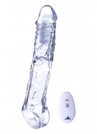 Прозрачная насадка-удлинитель Length Enhancer With Bullet с подхватом - 22,3 см. - NMC - в Энгельсе купить с доставкой